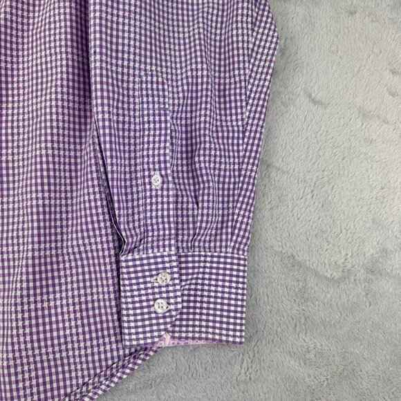 Robert Graham Long Sleeve Squared Pattern Dress Up Men’s Size 44 (XL) - Picture 12 of 13